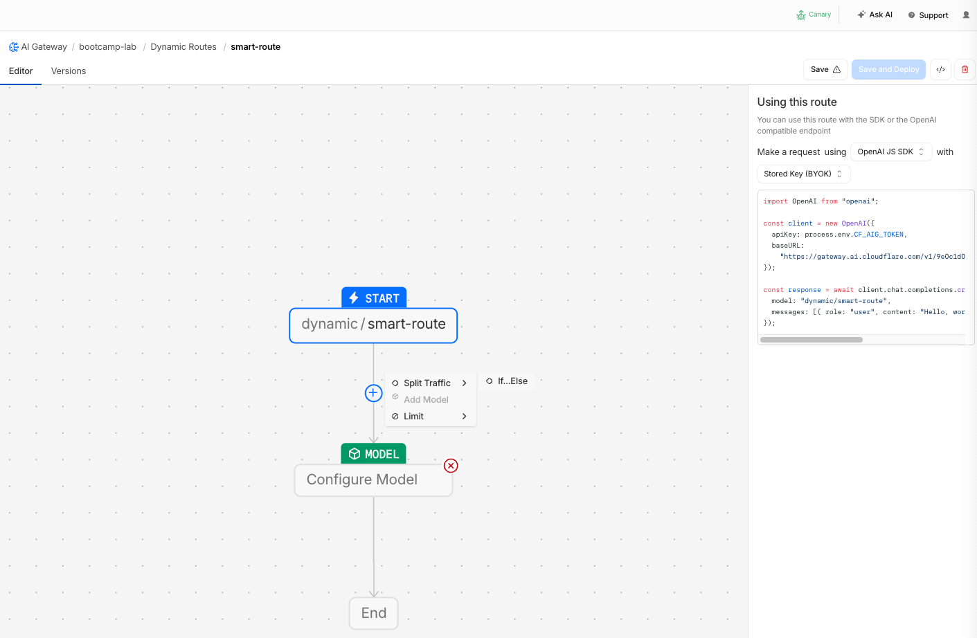 Add conditional node